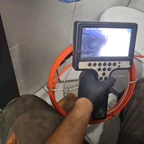 Boru içi kamera ekranından anlık görüntü